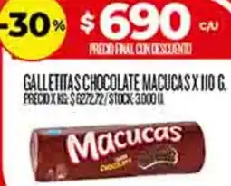 Supermercados DIA Macucas galletitas chocolate oferta