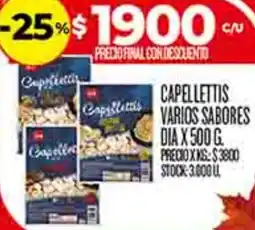 Supermercados DIA Dia capellettis varios sabores oferta