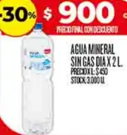 Supermercados DIA Dia agua mineral sin gas oferta