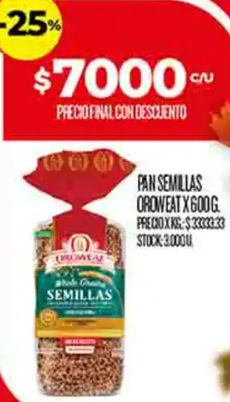 Supermercados DIA Oroweat pan semillas oferta