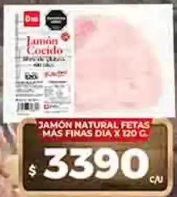 Supermercados DIA Dia jamón natural fetas mas finas oferta