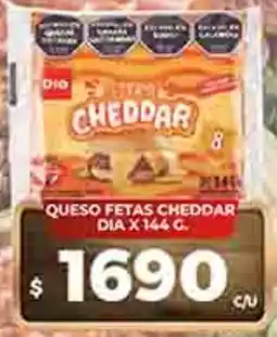 Supermercados DIA Dia queso fetas cheddar oferta