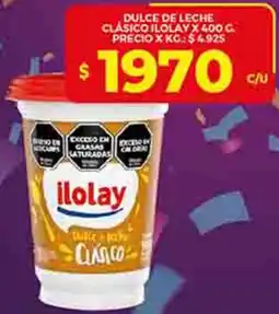 Supermercados DIA Ilolay dulce de leche clásico oferta