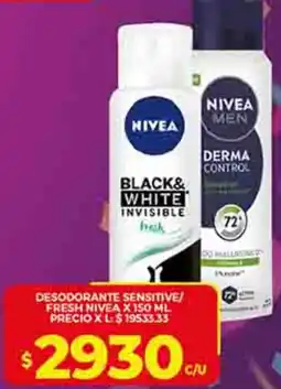 Supermercados DIA Nivea desodorante sensitive/ fresh oferta
