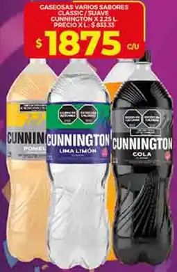 Supermercados DIA Cunnington gaseosas varios sabores classic/suave oferta