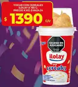Supermercados DIA Ilolay yogur con cereales oferta
