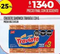Supermercados DIA Dia crackers sandwich traviata oferta