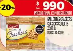 Supermercados DIA Cuquets galletitas crackers clásicas oferta