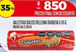 Supermercados DIA Terrabusi galletitas dulces rellenas duquesa oferta