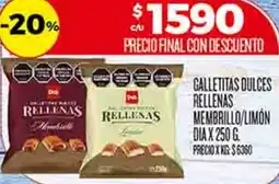 Supermercados DIA Dia galletitas dulces rellenas membrillo/limon oferta