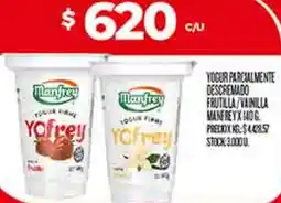 Supermercados DIA Manfrey yogur parcialmente descremado frutilla/vainilla oferta