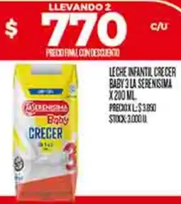Supermercados DIA La serenisima leche infantil crecer baby 3 oferta