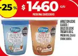 Supermercados DIA Tregar arroz con leche clasico dulce de leche oferta