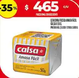 Supermercados DIA Calsa levadura fresca amasa facil oferta