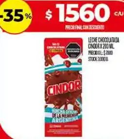 Supermercados DIA Cindor leche chocolata oferta