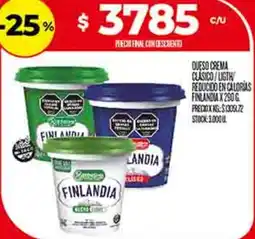 Supermercados DIA Finlandia queso crema clasico/ligth reducido en calorias oferta