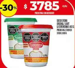 Supermercados DIA La serenisima queso crema original/light oferta