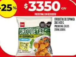 Supermercados DIA Dia croquetas de espinaca oferta
