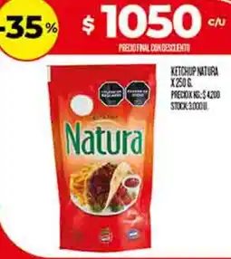 Supermercados DIA Natura ketchup oferta