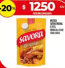 Supermercados DIA Savora mostaza original oferta