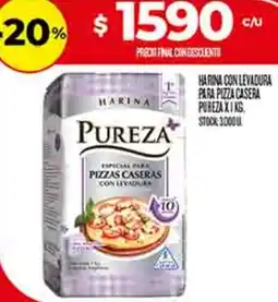 Supermercados DIA Pureza harina con levadura para pizza casera oferta
