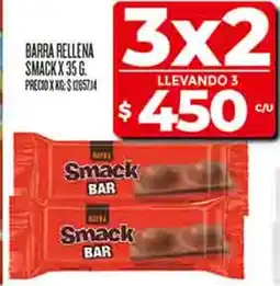 Supermercados DIA Smack barra rellena oferta