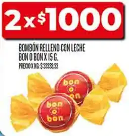 Supermercados DIA Bon o bon bombón relleno con leche oferta