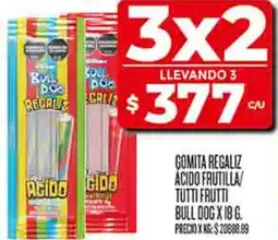 Supermercados DIA Bulldog gomita regaliz ácido frutilla/ tutti frutti oferta