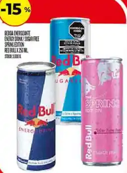 Supermercados DIA Red bull bebida energizante energy drink/sugar free spring edition oferta