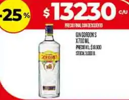Supermercados DIA Gordon's gin oferta