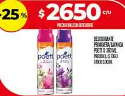 Supermercados DIA Poett desodorante primavera/lavanda oferta
