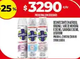 Supermercados DIA Lysoform desinfectante en aerosol original/aire de montana oferta