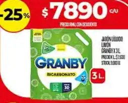 Supermercados DIA Granby jabón líquido limon oferta