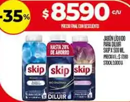Supermercados DIA Skip jabón líquido para diluir oferta