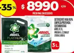 Supermercados DIA Ariel detergente para ropa limpieza profunda quitamanchas oferta