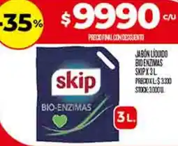 Supermercados DIA Skip jabón líquido bid enzimas oferta