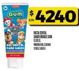 Supermercados DIA Gum pasta dental sabor bubble oferta