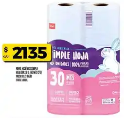 Supermercados DIA Dia papel higienico simple hoja oferta