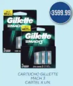 Supermercados Yaguar Gillette mach 3 cartucho cartel oferta