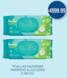 Supermercados Yaguar Pampers toallas humedas aloe vera oferta