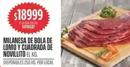 Supermercados Vea Milanesa de bola de lomo y cuadrada de novillito oferta