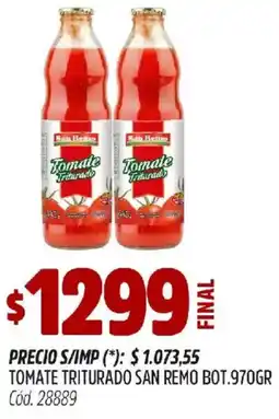 Supermercados Yaguar San remo tomate triturado bot. oferta