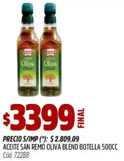 Supermercados Yaguar San remo aceite oliva blend botella oferta