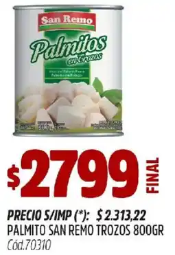 Supermercados Yaguar San remo palmito trozos oferta