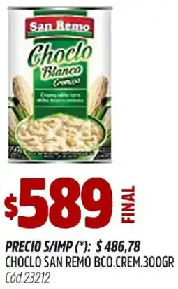 Supermercados Yaguar San remo choclo bco.crem. oferta