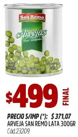 Supermercados Yaguar San remo arveja lata oferta