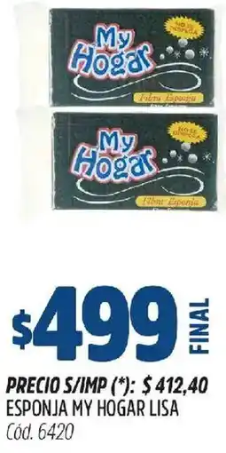 Supermercados Yaguar My hogar esponja lisa oferta