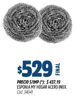 Supermercados Yaguar Esponja my hogar acero inox oferta
