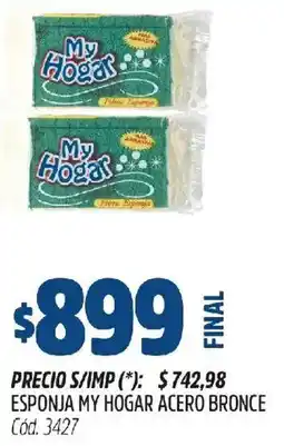 Supermercados Yaguar My hogar esponja acero bronce oferta