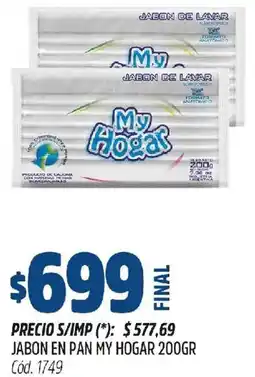 Supermercados Yaguar My hogar jabon en pan oferta